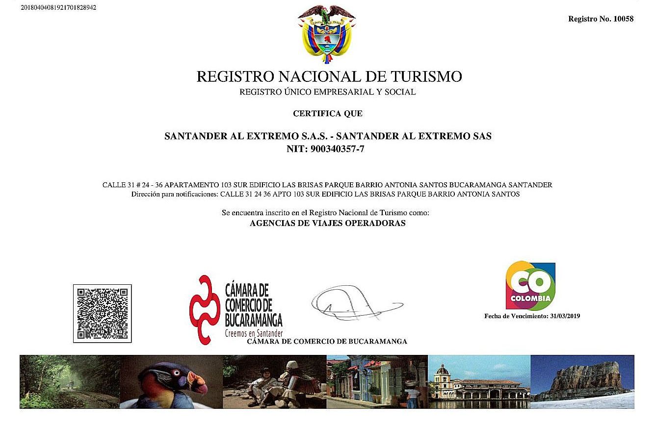 registro nacional de turismo